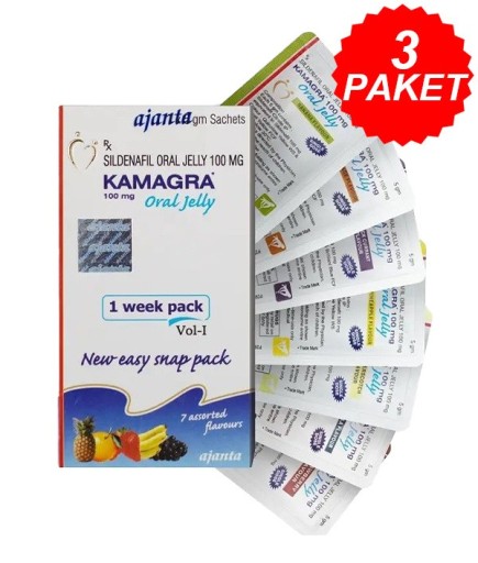 Kamagra Sildenafil Oral Jel 100 mg Kırılmalı 3 Paket